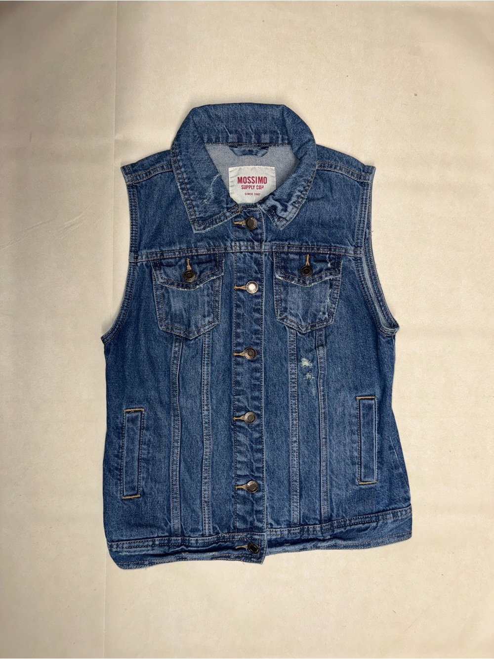 Mossimo Supply Co. Denim Sleeveless Vest in Blue